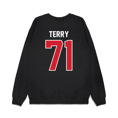 Nebraska - NCAA Football : Tyson Terry - Vintage Helmet Premium Crewneck Sweatshirt-1