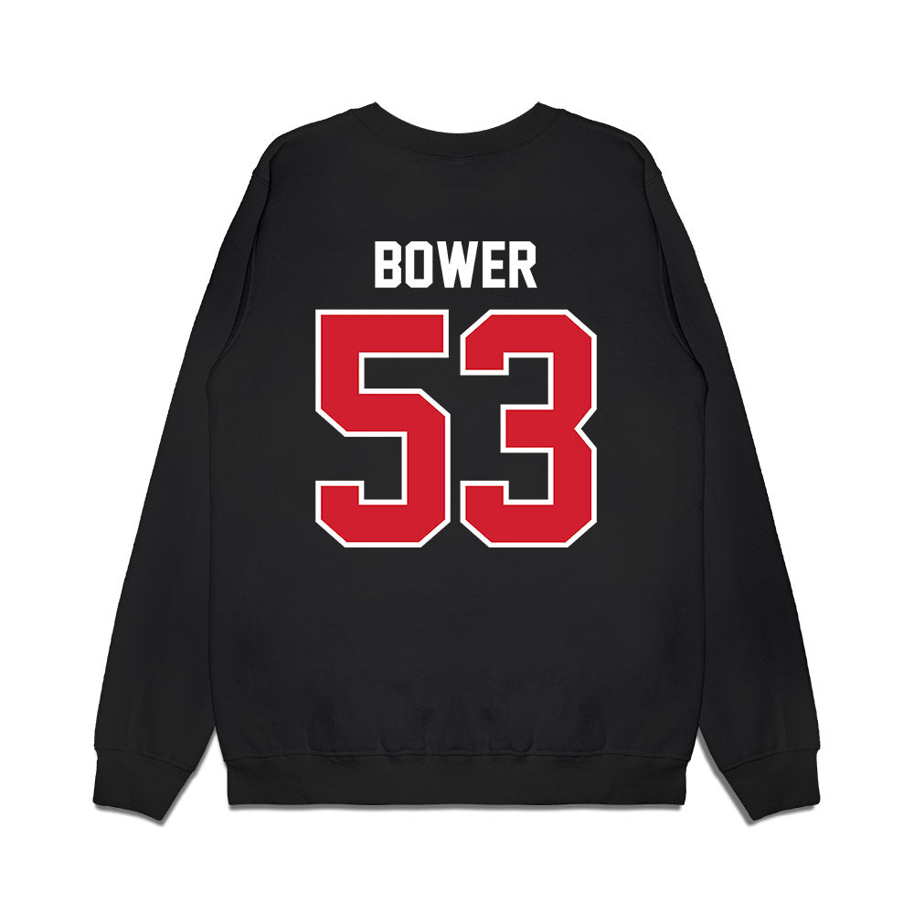 Nebraska - NCAA Football : Jacob Bower - Vintage Helmet Premium Crewneck Sweatshirt-1