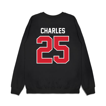 Nebraska - NCAA Football : Jeremiah charles - Vintage Helmet Premium Crewneck Sweatshirt-1