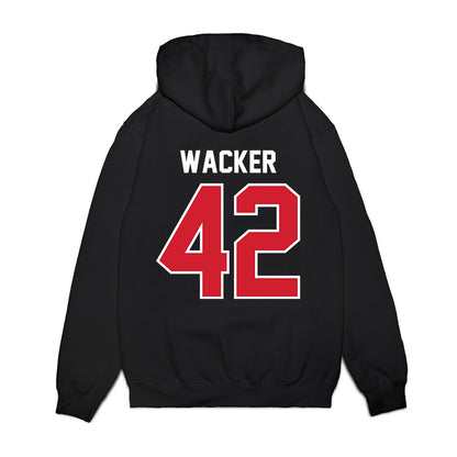 Nebraska - NCAA Football : Derek Wacker - Vintage Helmet Premium Hooded Sweatshirt-1