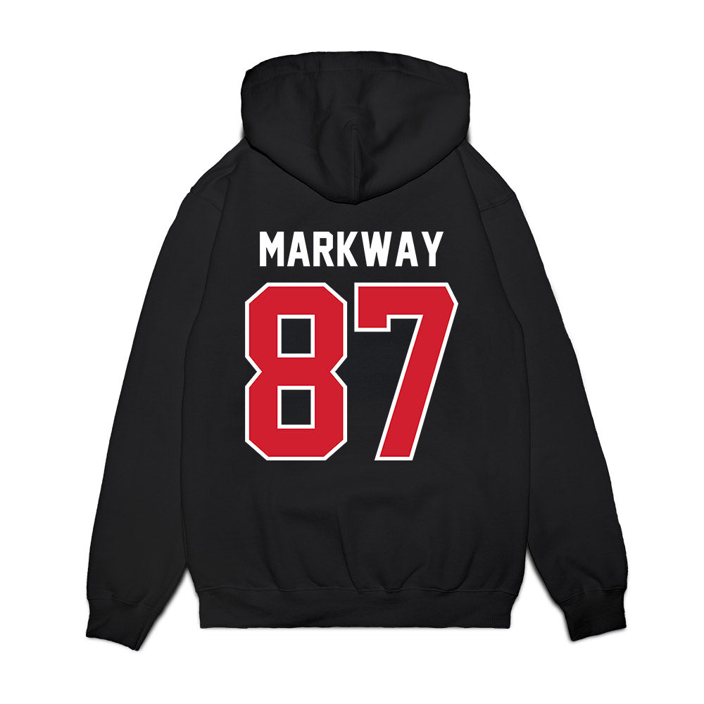 Nebraska - NCAA Football : Mac Markway - Vintage Helmet Premium Hooded Sweatshirt-1
