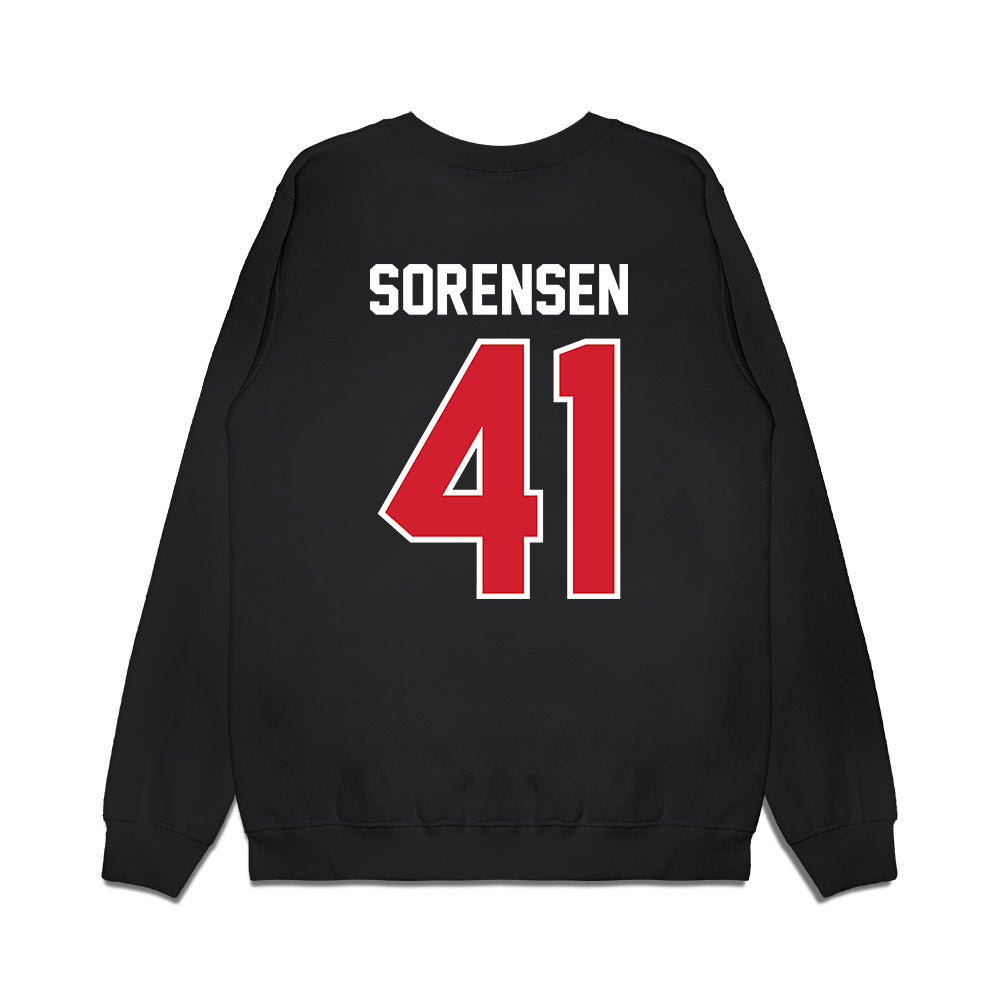 Nebraska - NCAA Football : Luke Sorensen - Vintage Helmet Premium Crewneck Sweatshirt-1