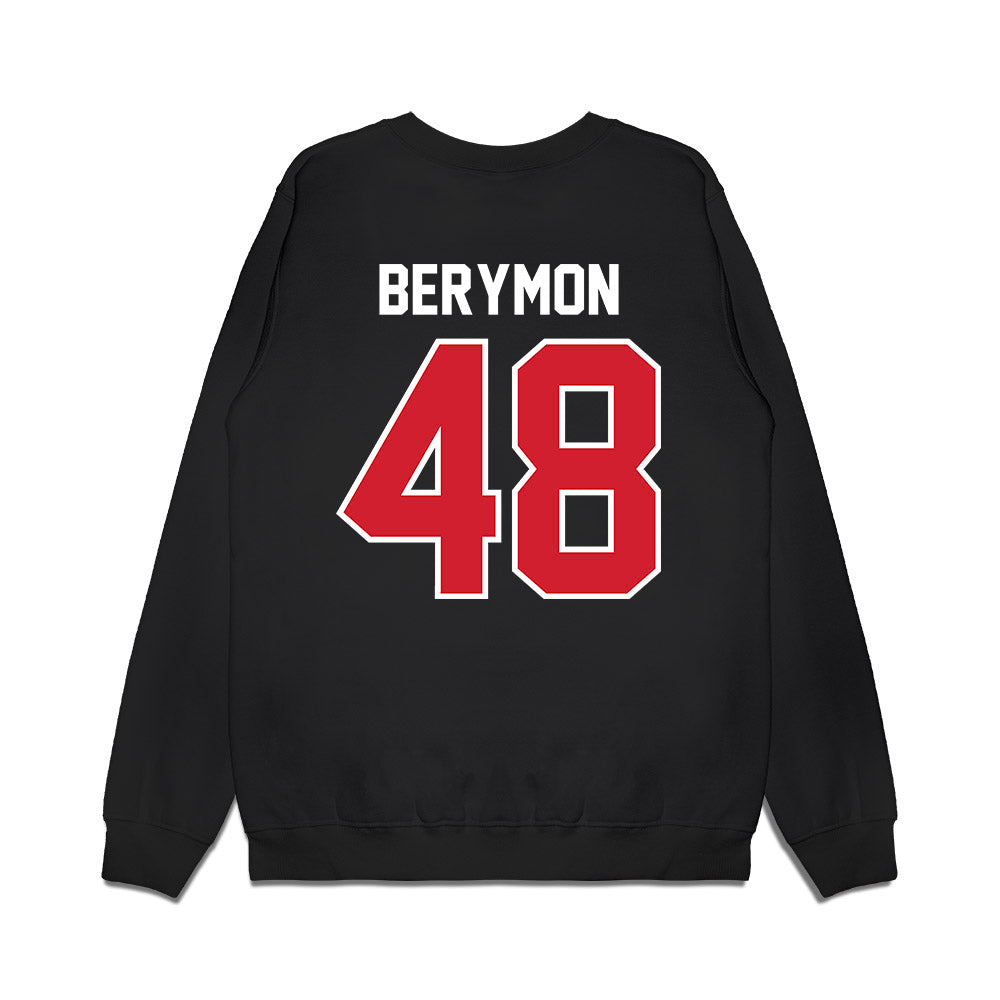 Nebraska - NCAA Football : Dylan Berymon - Vintage Helmet Premium Crewneck Sweatshirt-1