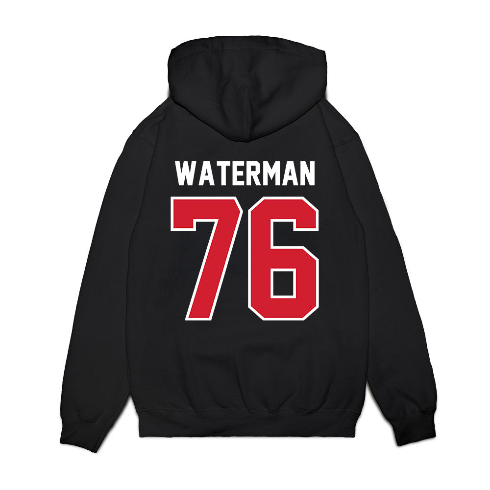 Nebraska - NCAA Football : Rex Waterman - Vintage Helmet Premium Hooded Sweatshirt-1