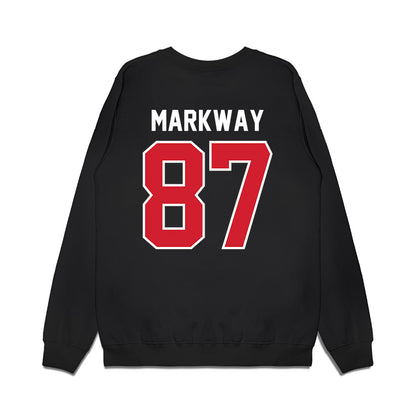 Nebraska - NCAA Football : Mac Markway - Vintage Helmet Premium Crewneck Sweatshirt-1