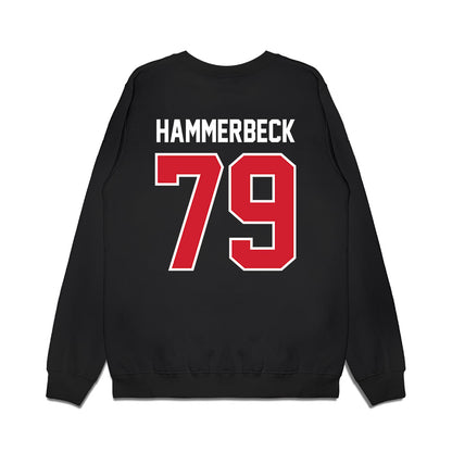 Nebraska - NCAA Football : Shawn Hammerbeck - Vintage Helmet Premium Crewneck Sweatshirt-1