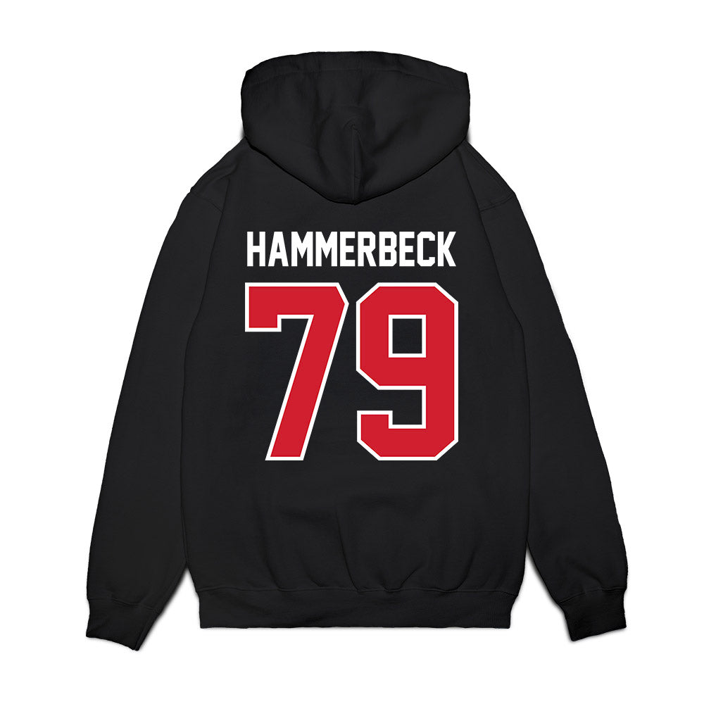 Nebraska - NCAA Football : Shawn Hammerbeck - Vintage Helmet Premium Hooded Sweatshirt-1