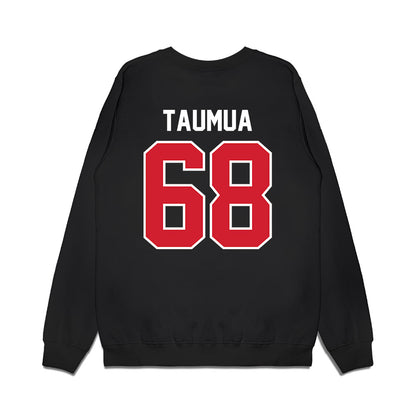 Nebraska - NCAA Football : Preston Taumua - Vintage Helmet Premium Crewneck Sweatshirt-1