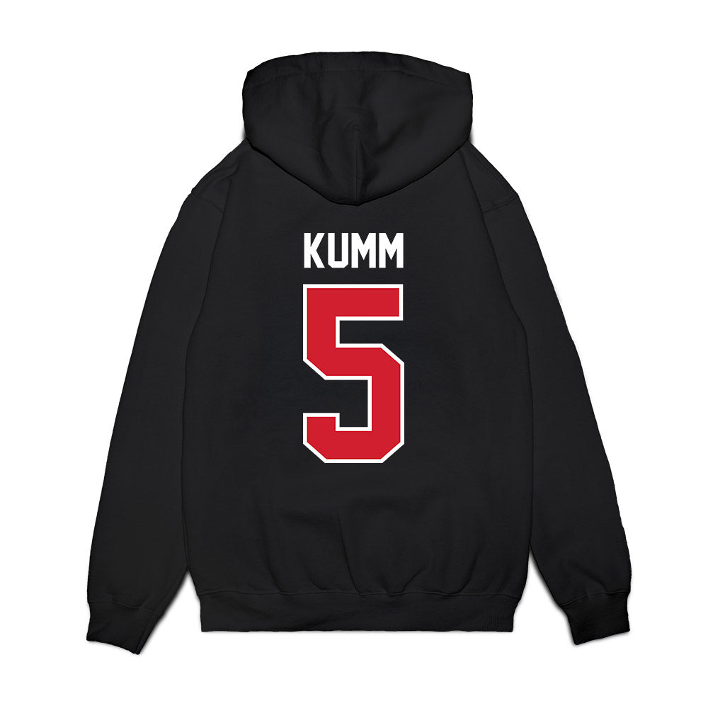 Nebraska - NCAA Football : Taylor Kumm - Vintage Helmet Premium Hooded Sweatshirt-1