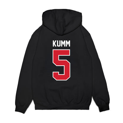 Nebraska - NCAA Football : Taylor Kumm - Vintage Helmet Premium Hooded Sweatshirt-1