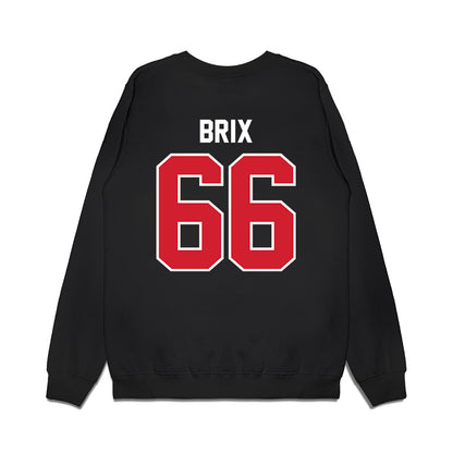 Nebraska - NCAA Football : Grant Brix - Vintage Helmet Premium Crewneck Sweatshirt-1