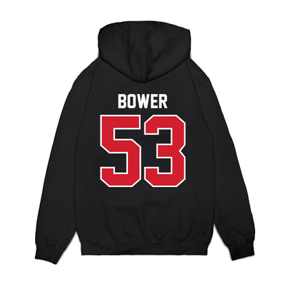 Nebraska - NCAA Football : Jacob Bower - Vintage Helmet Premium Hooded Sweatshirt-1