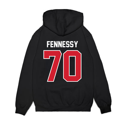 Nebraska - NCAA Football : Nolan Fennessy - Vintage Helmet Premium Hooded Sweatshirt-1