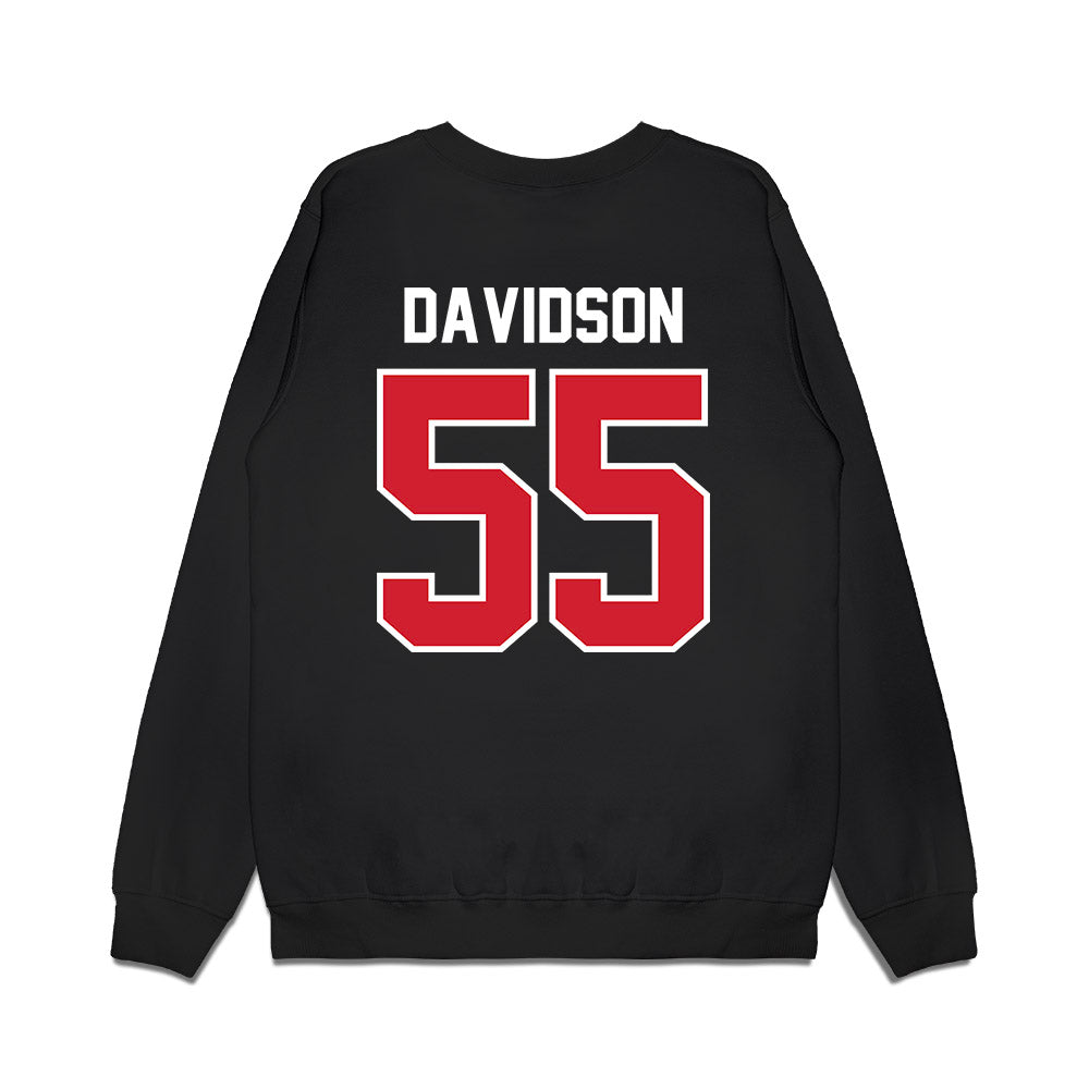 Nebraska - NCAA Football : Landen Davidson - Vintage Helmet Premium Crewneck Sweatshirt-1
