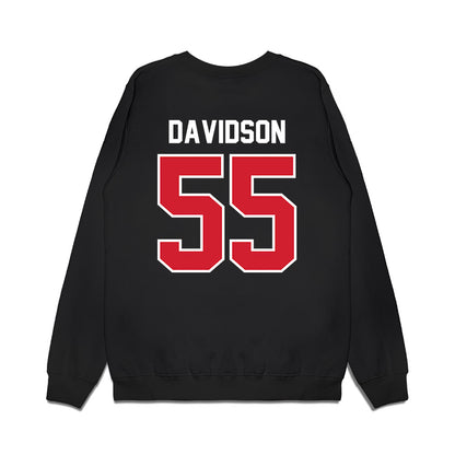 Nebraska - NCAA Football : Landen Davidson - Vintage Helmet Premium Crewneck Sweatshirt-1