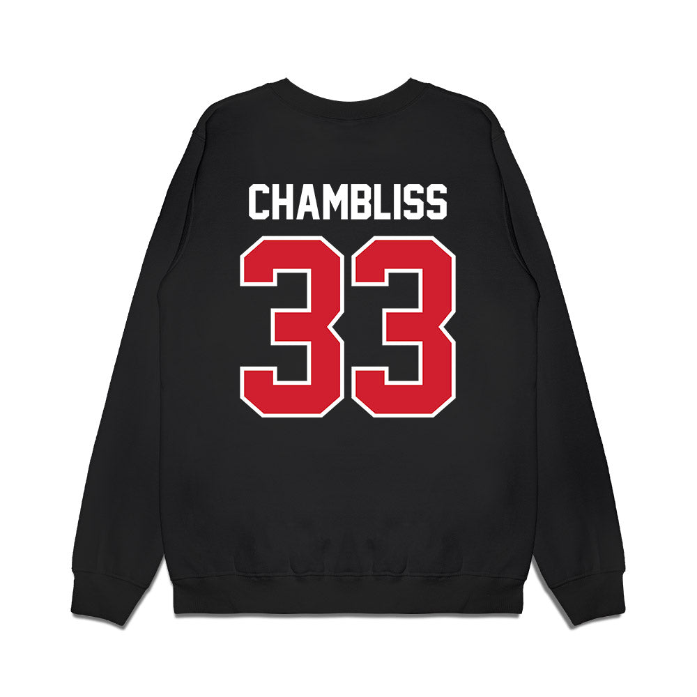 Nebraska - NCAA Football : Owen Chambliss - Vintage Helmet Premium Crewneck Sweatshirt-1