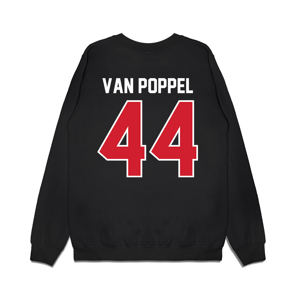 Nebraska - NCAA Football : Riley Van Poppel - Vintage Helmet Premium Crewneck Sweatshirt-1
