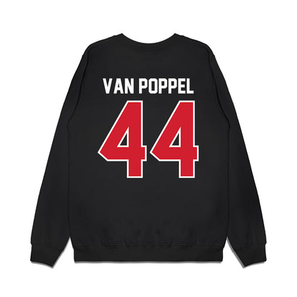 Nebraska - NCAA Football : Riley Van Poppel - Vintage Helmet Premium Crewneck Sweatshirt-1