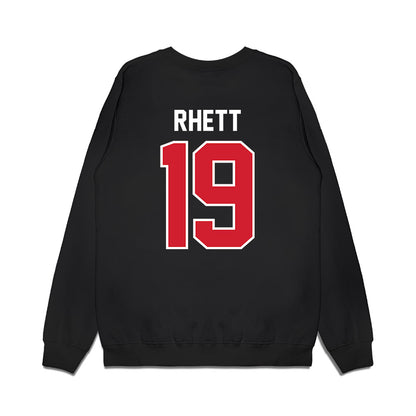 Nebraska - NCAA Football : Justyn Rhett - Vintage Helmet Premium Crewneck Sweatshirt-1