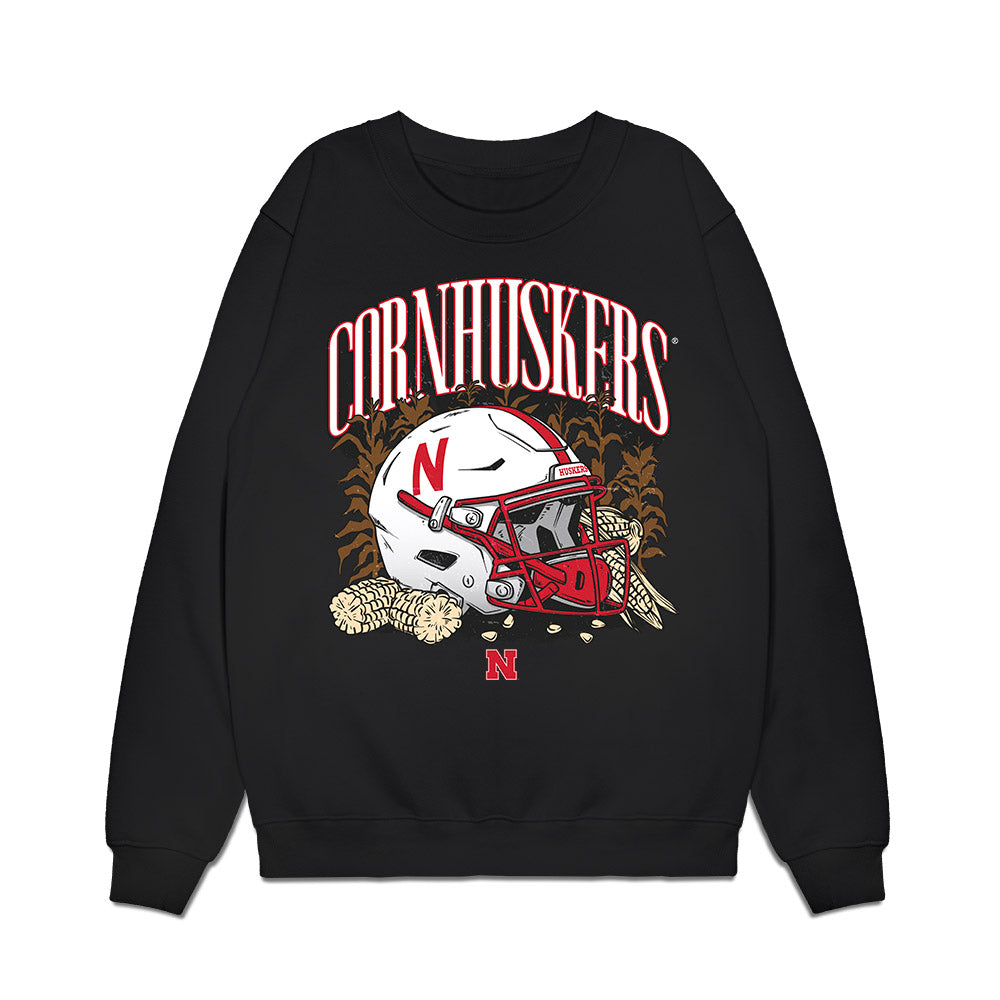 Nebraska - NCAA Football : Tree Babalade - Vintage Helmet Premium Crewneck Sweatshirt-0