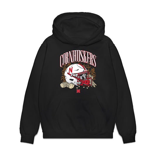 Nebraska - NCAA Football : Jamal Rule - Vintage Helmet Premium Hooded Sweatshirt-0