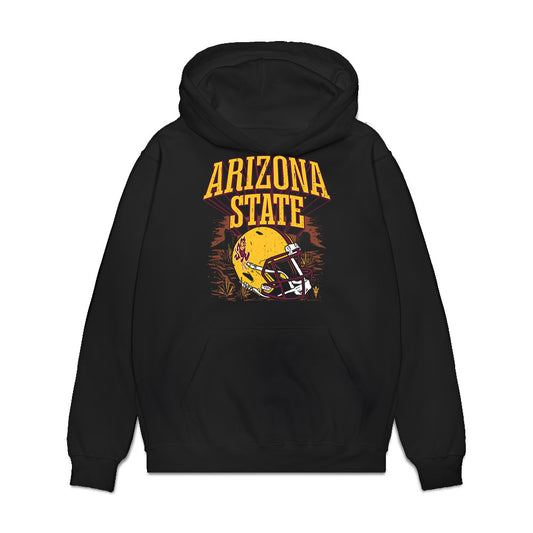Arizona State - NCAA Football : Cutter Boley - Vintage Helmet Premium Hooded Sweatshirt-0