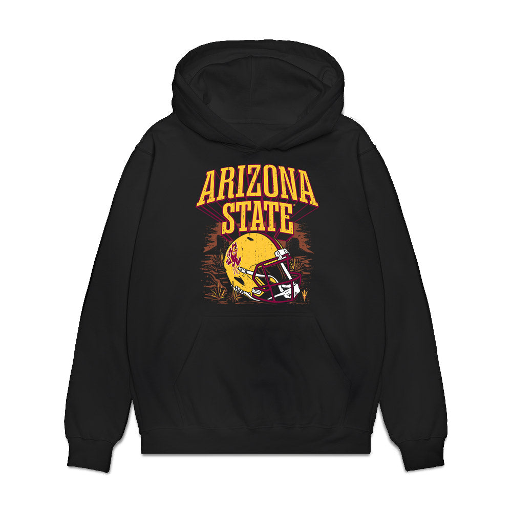 Arizona State - NCAA Football : Cutter Boley - Vintage Helmet Premium Hooded Sweatshirt-0
