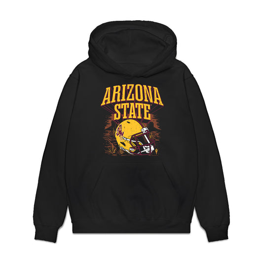 Arizona State - NCAA Football : Jalen Moss - Vintage Helmet Premium Hooded Sweatshirt-0