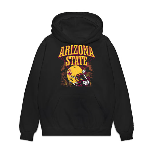 Arizona State - NCAA Football : Cameron Dyer - Vintage Helmet Premium Hooded Sweatshirt-0