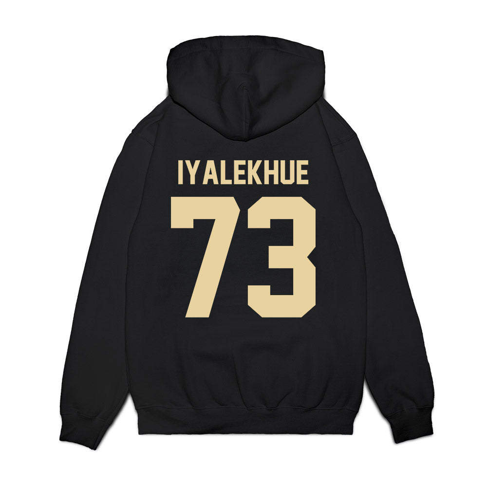 Boston College - NCAA Football : Lawrence Iyalekhue - Vintage Helmet Premium Hooded Sweatshirt-1