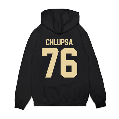 Boston College - NCAA Football : Tanner Chlupsa - Vintage Helmet Premium Hooded Sweatshirt-1