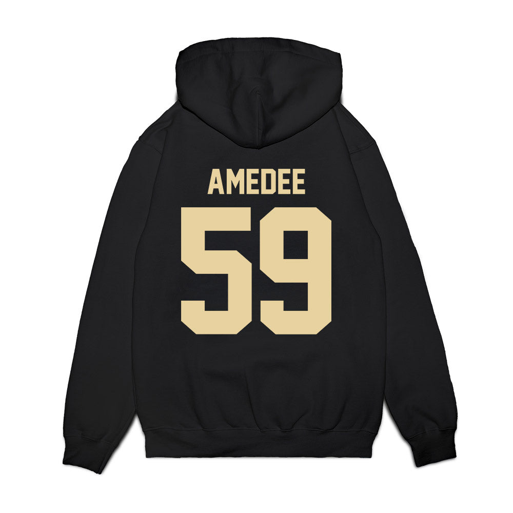 Boston College - NCAA Football : Micah Amedee - Vintage Helmet Premium Hooded Sweatshirt-1