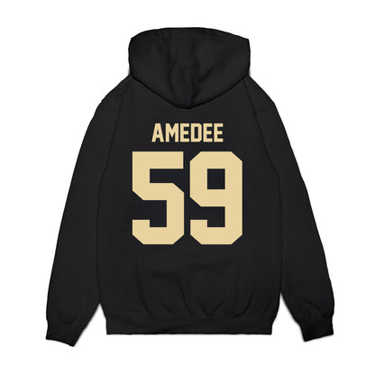 Boston College - NCAA Football : Micah Amedee - Vintage Helmet Premium Hooded Sweatshirt-1