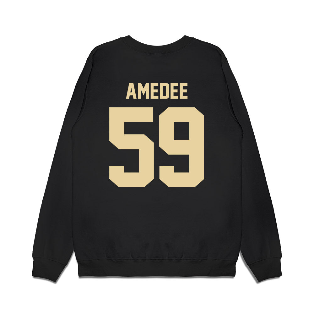 Boston College - NCAA Football : Micah Amedee - Vintage Helmet Premium Crewneck Sweatshirt-1