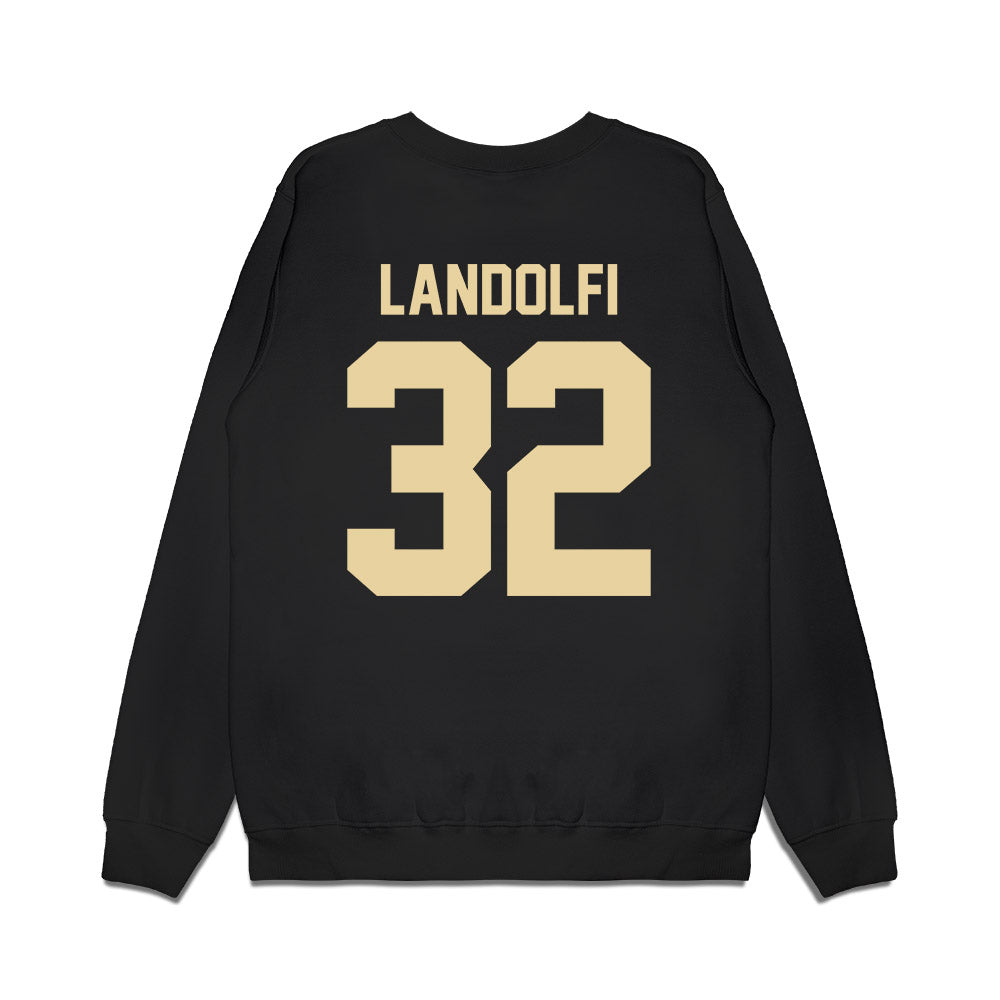 Boston College - NCAA Football : Michael Landolfi - Vintage Helmet Premium Crewneck Sweatshirt-1