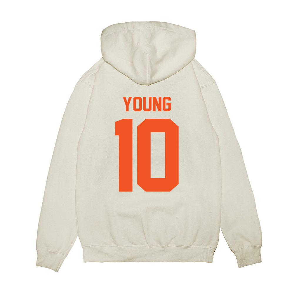 Oklahoma State - NCAA Football : Wyatt Young - Vintage Helmet Premium Hooded Sweatshirt-1
