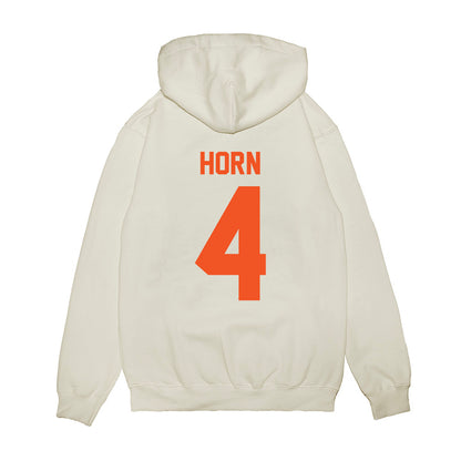 Oklahoma State - NCAA Football : Maurion Horn - Vintage Helmet Premium Hooded Sweatshirt-1