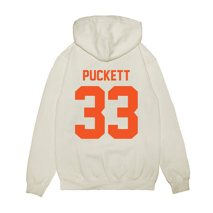 Oklahoma State - NCAA Football : Jack Puckett - Vintage Helmet Premium Hooded Sweatshirt-1