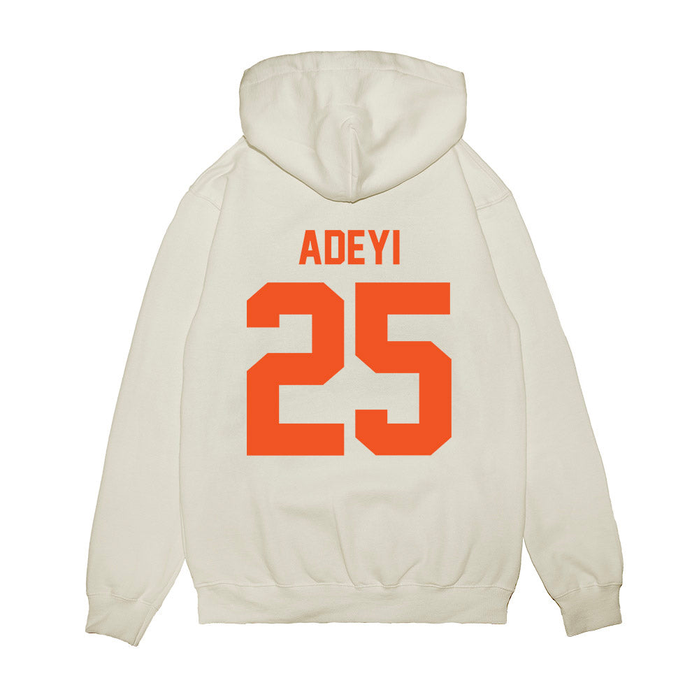 Oklahoma State - NCAA Football : Ayo Adeyi - Vintage Helmet Premium Hooded Sweatshirt-1