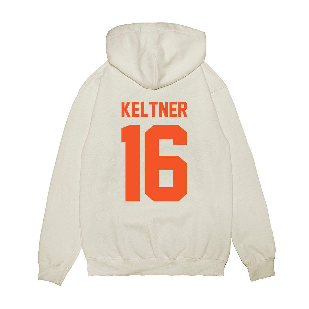 Oklahoma State - NCAA Football : Sam Keltner - Vintage Helmet Premium Hooded Sweatshirt-1
