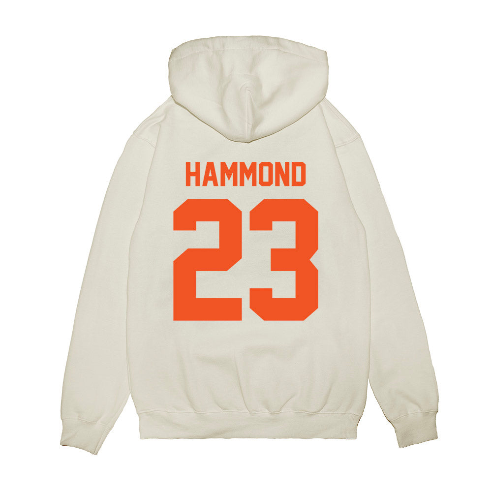 Oklahoma State - NCAA Football : Oscar Hammond - Vintage Helmet Premium Hooded Sweatshirt-1