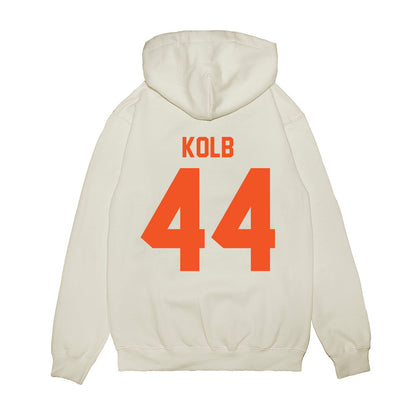 Oklahoma State - NCAA Football : Carson Kolb - Vintage Helmet Premium Hooded Sweatshirt-1