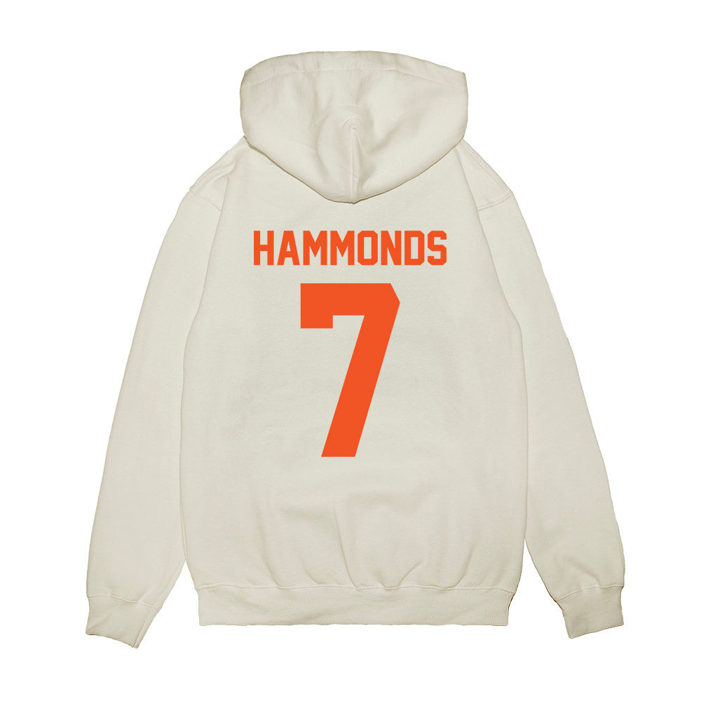 Oklahoma State - NCAA Football : Quinton Hammonds - Vintage Helmet Premium Hooded Sweatshirt-1