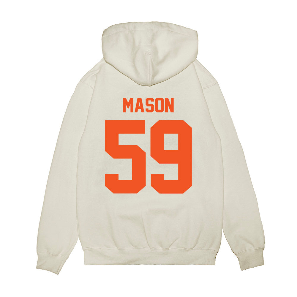 Oklahoma State - NCAA Football : Xavier Mason - Vintage Helmet Premium Hooded Sweatshirt-1