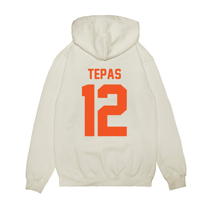Oklahoma State - NCAA Football : Luke Tepas - Vintage Helmet Premium Hooded Sweatshirt-1