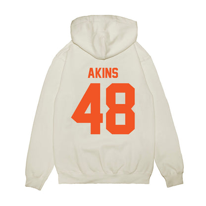 Oklahoma State - NCAA Football : Nolan Akins - Vintage Helmet Premium Hooded Sweatshirt-1
