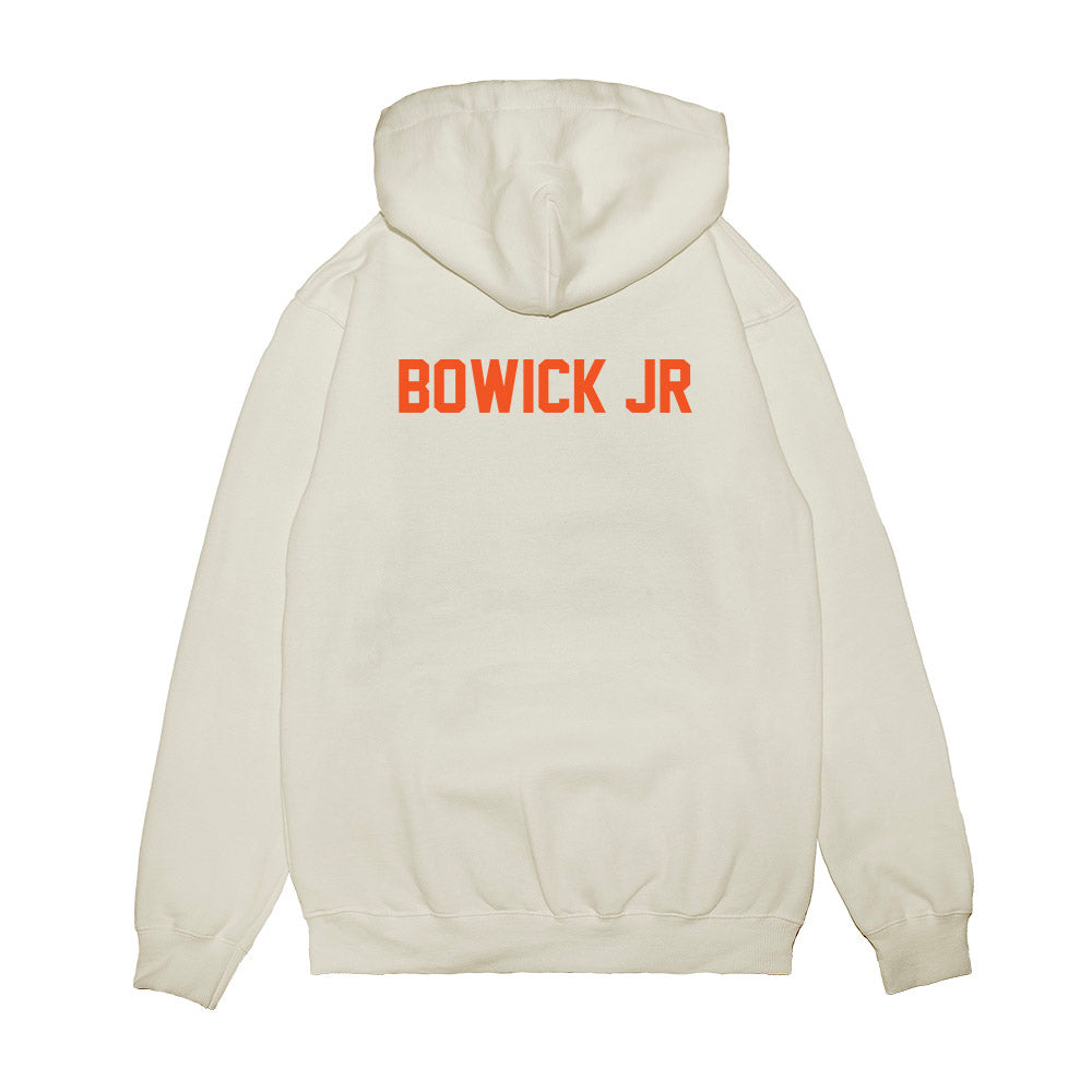 Oklahoma State - NCAA Football : Justin Bowick Jr - Vintage Helmet Premium Hooded Sweatshirt-1