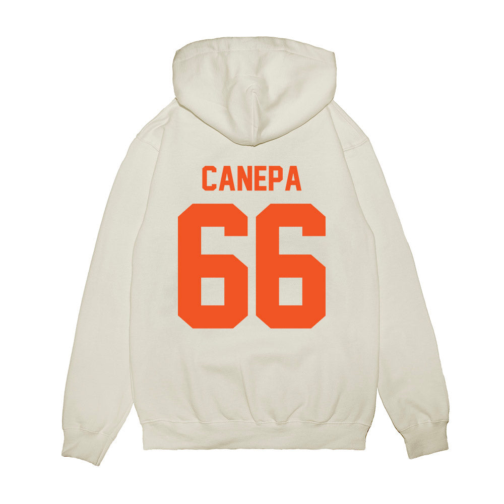 Oklahoma State - NCAA Football : Louie Canepa - Vintage Helmet Premium Hooded Sweatshirt-1