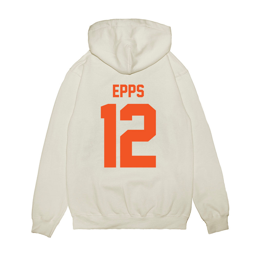 Oklahoma State - NCAA Football : Cameron Epps - Vintage Helmet Premium Hooded Sweatshirt-1