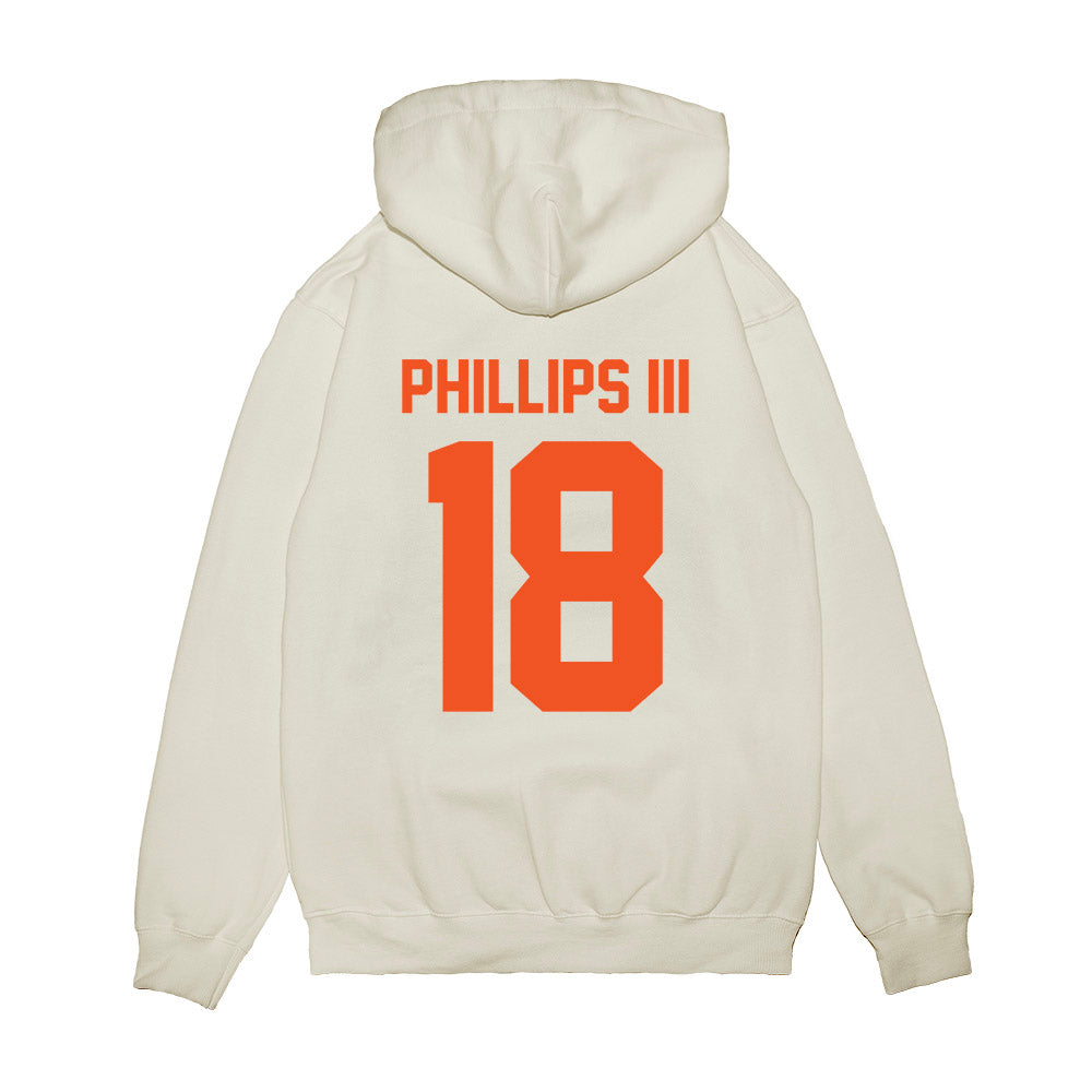 Oklahoma State - NCAA Football : Mose Phillips III - Vintage Helmet Premium Hooded Sweatshirt-1